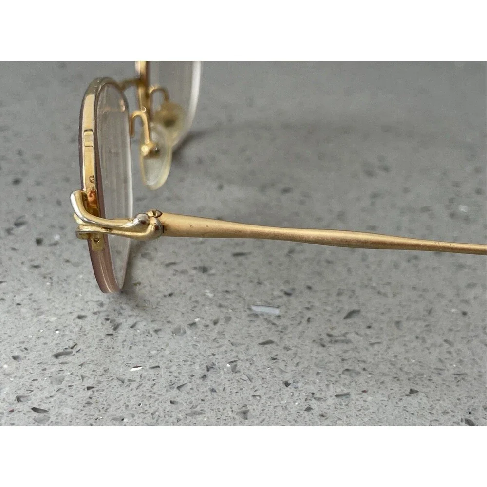 Diane Von Furstenberg 1559 GPK Eyeglasses Frames ONLY Gold 48-19-130 Half rim